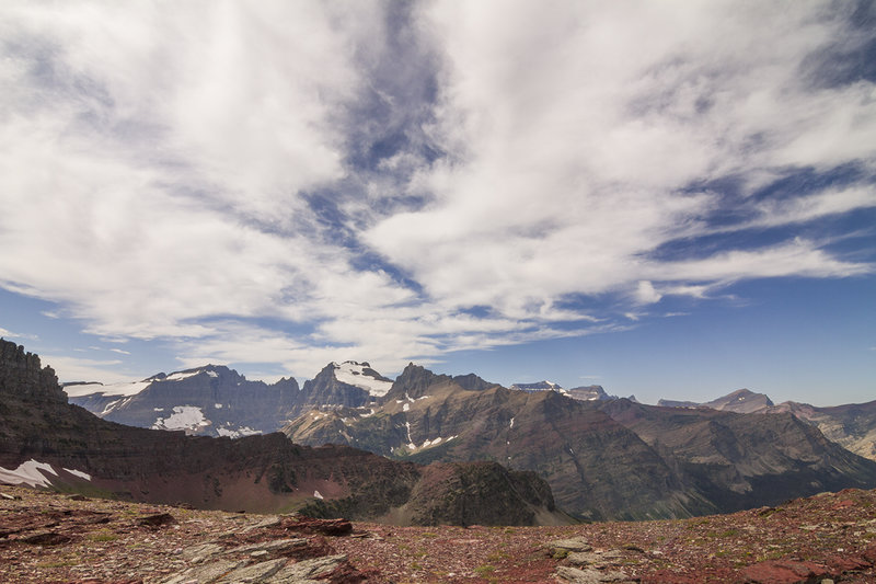 View looking west from Red Gap Pass.