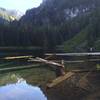 The clear water at Green Lake.