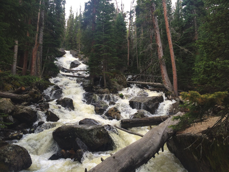 Calypso Cascades pumping with fresh snow melt.