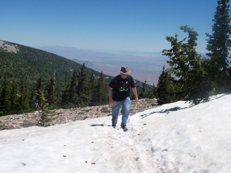 This was in late July. There is always snow somewhere on this mountain.