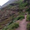 Climbing up the gradual walls of the Grinnell Glacier Trail.