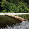 One of two seasonal bridges placed by the hardworking trail crew at Redwood National Park. It's a great alternative!