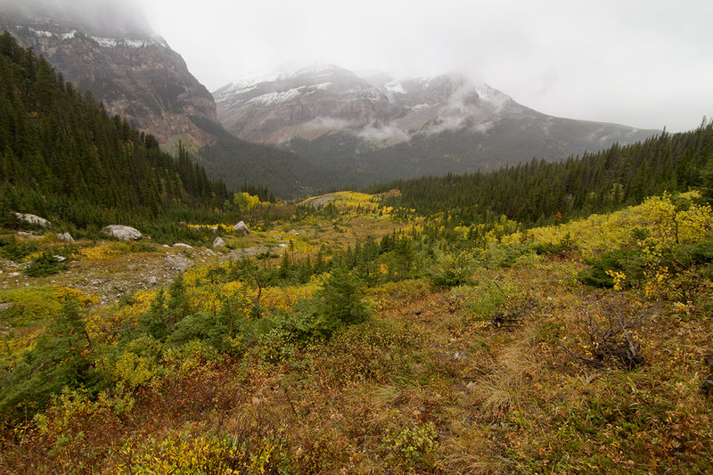 Looking down into the North Fork Belly River drainage.