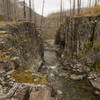 Mineral Creek where bridge used to be near patrol cabin site.