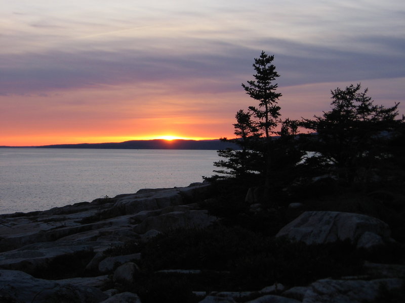 Sunset from Schoodic Point. with permission from Laura Sebastianelli