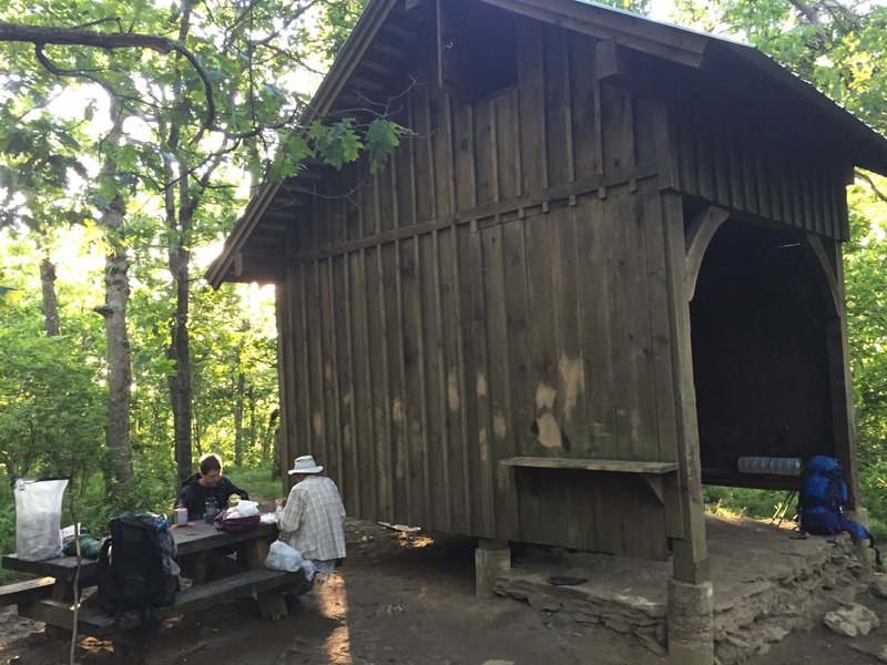 Springer Mountain Shelter.