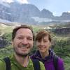 On the Grinnell Glacier trail, enjoying the views.