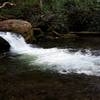 Beautiful view of Hazel Creek dumping into a large pool.