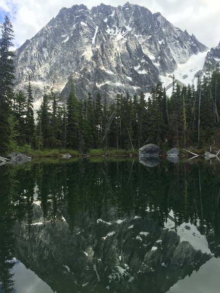 Reflecting on how awesome Dragontail Peak looks...