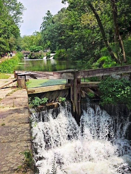 Great Falls locks (and fugitive waterfall).