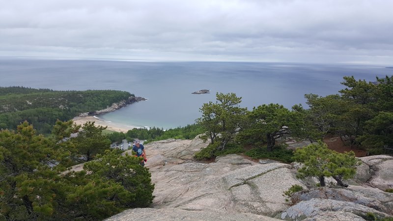 The Beehive Trail, looking out at Sand Beach.