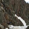 One of the tougher Class 3/4 sections on Sneffels' ridge.