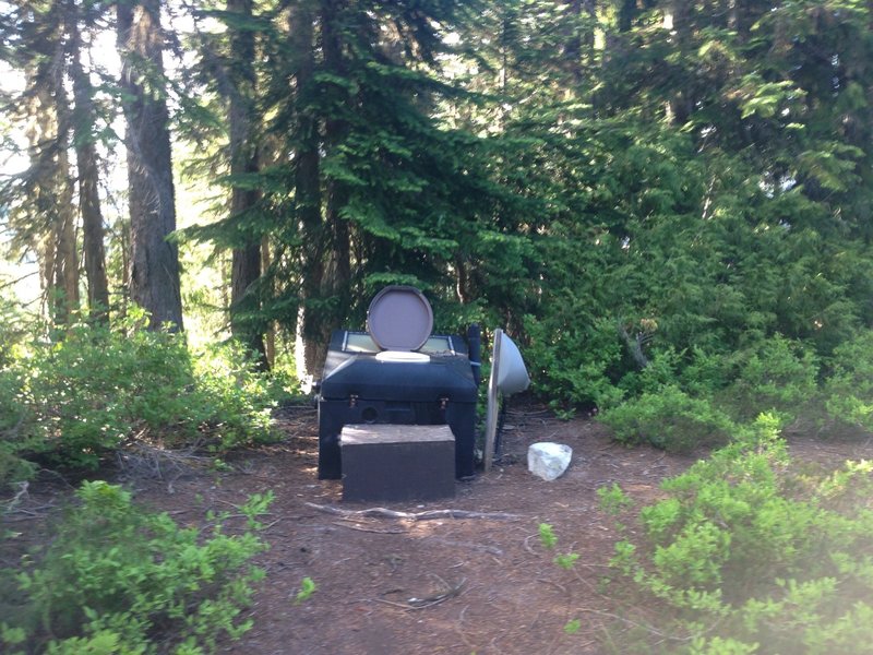 Toilet for Snow Lake camp.