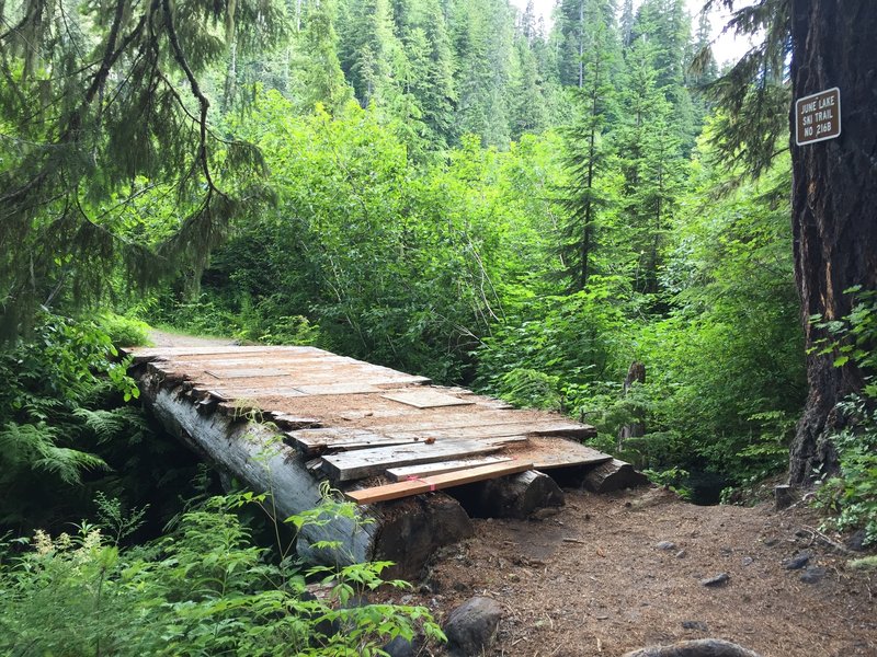 Bridge crossing June Lake outflow creek.