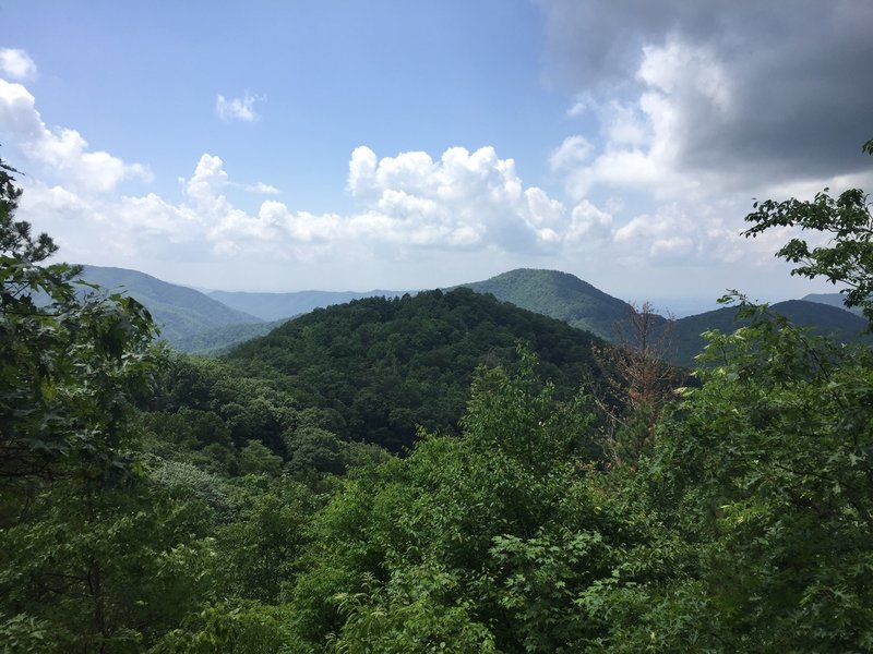 A view of the mountains seen along the trail.