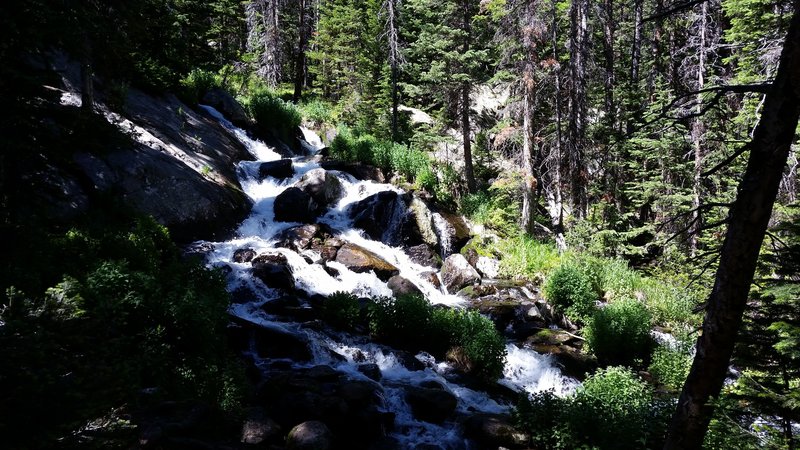 Waterfall enroute to the Cirque Lakes.