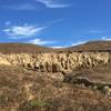 A neat geologic feature on the cliffs above the ocean.