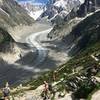 Heading down the Sentinel towards the Mer de Glace.