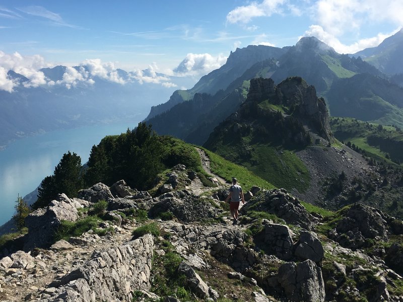 Looking way down to Lake Brienze.