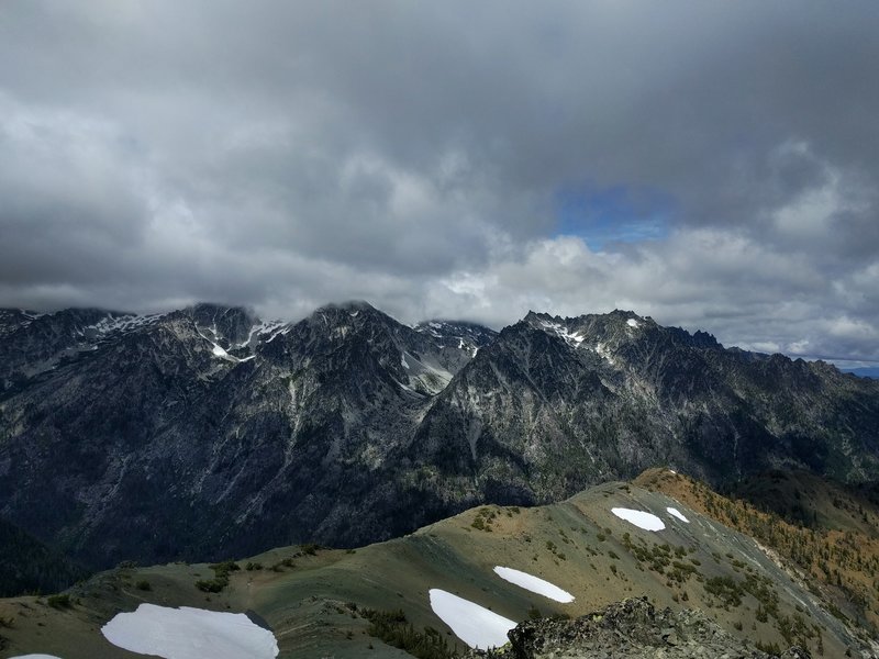 View of Mt. Stuart from the summit of Navaho Peak.