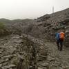 Trudging up the trail in typical conditions.