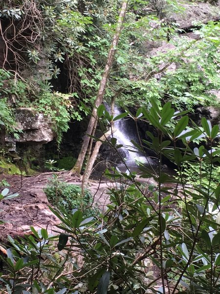 Waterfall at the end of the trail.