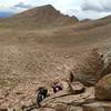 From Keyhole looking and Rest Hut and Boulderfield.