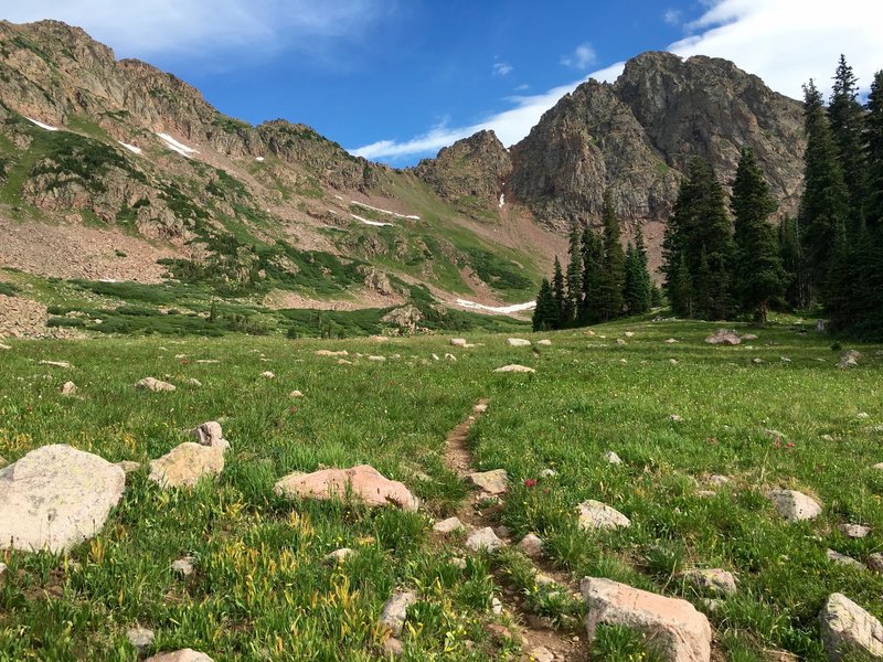 The final push up to Deluge Lake.