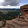 Pancake Rocks trail overlooking Cripple Creek Highway