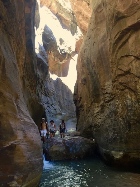 The entrance to Ordervilee Canyon from Zion Canyon