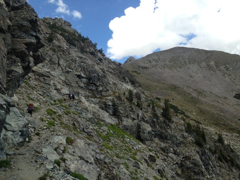 The traverse as it ascends to Static Peak.