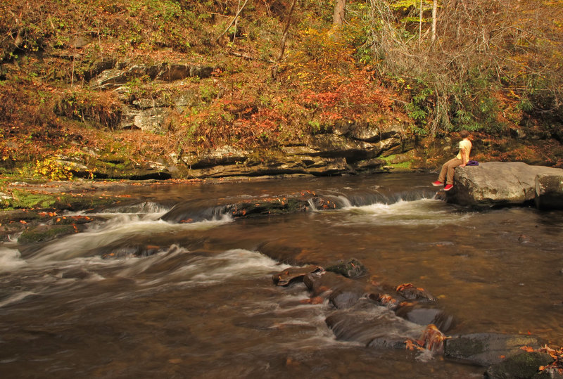 Enjoying the Deep Creek Trail.