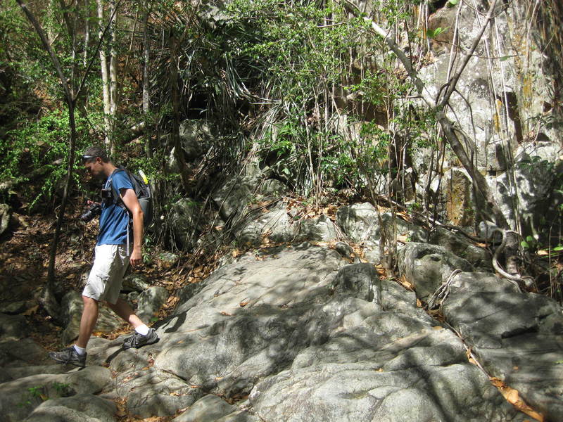 Leaving the petroglyphs.