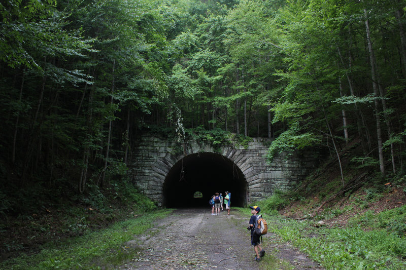 The west side of the "Road to Nowhere" tunnel.