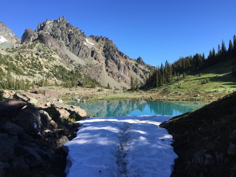 Imperial Tarn at the Upper Basin at the end of the trail.