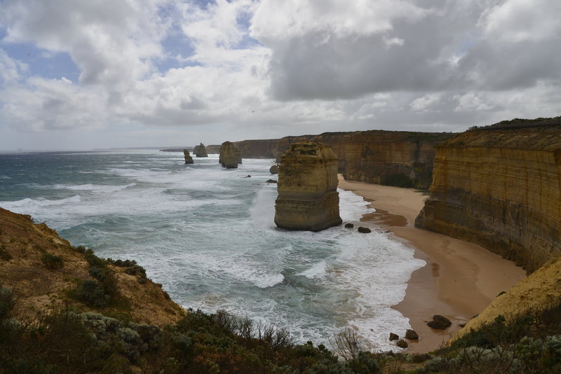 View of the Twelve Apostles heading out to the point.