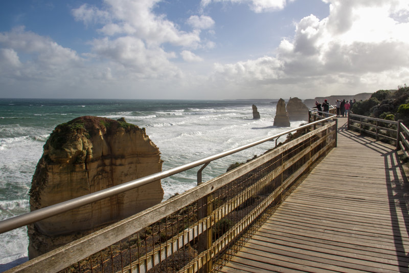 Taking in views of the Twelve Apostles.