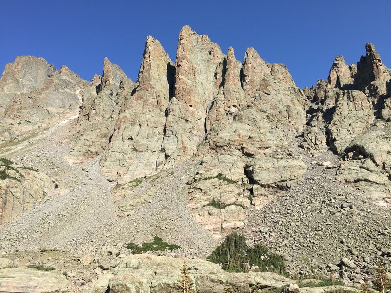 The Sharks Teeth near Sky Pond in Rocky Mountain National Park