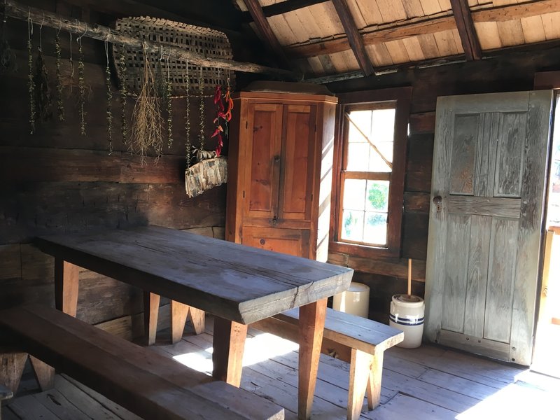 A peek into the humble housing preserved at the Mountain Farm Museum.