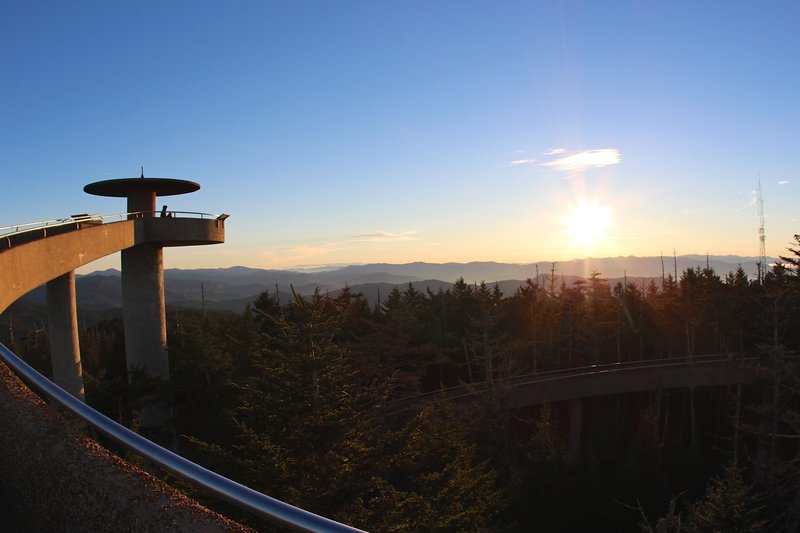 Heading to Clingmans Dome Observation Tower.