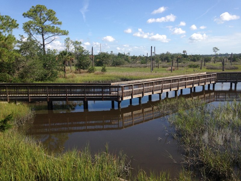 View of the pier from the pavilion.