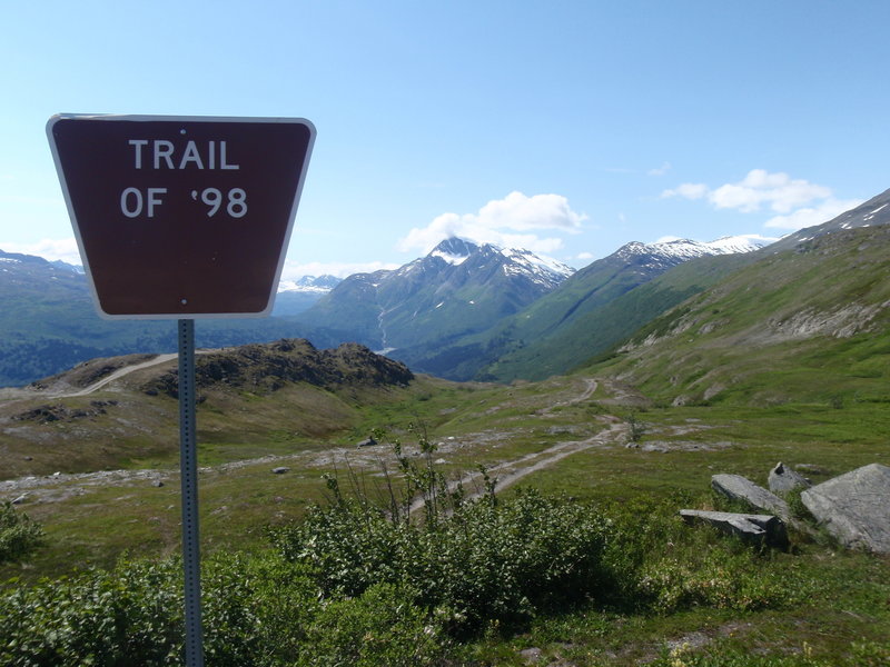 This is the upper trailhead of the Trail of '98.