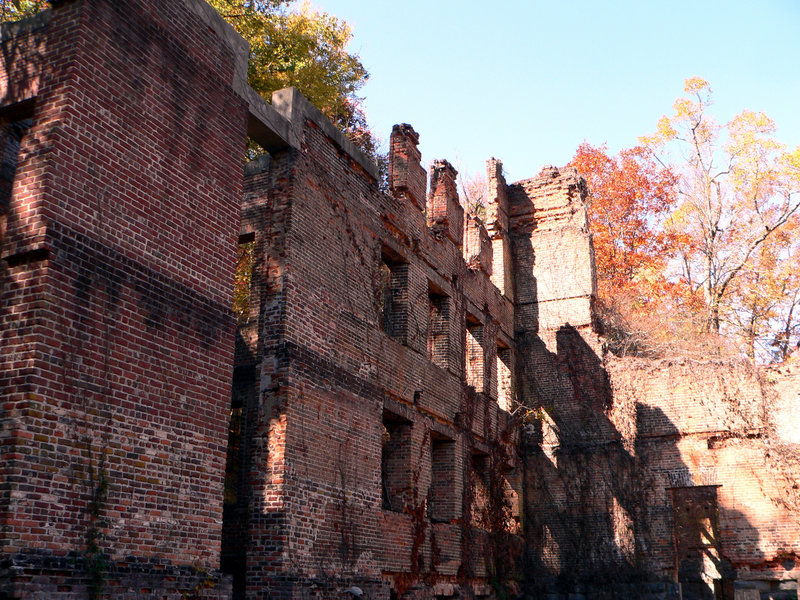 Mill ruins.