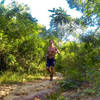 Na Trilha da Rampa Antiga - It's all smiles on trail.