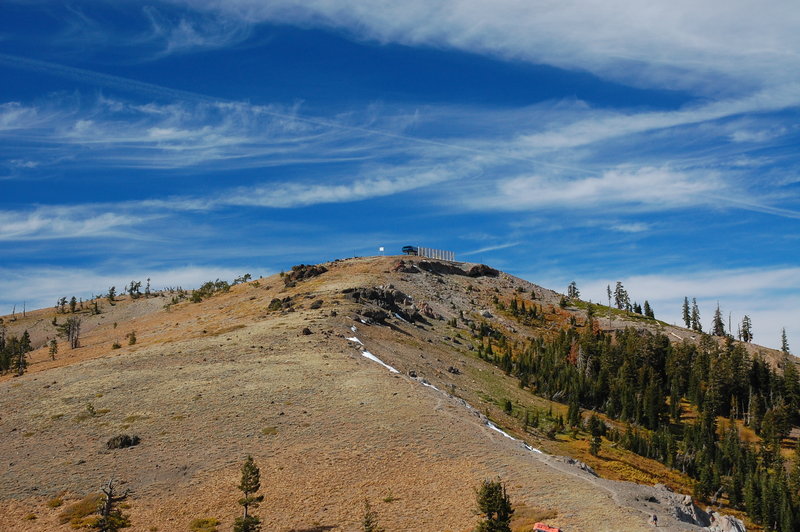 A view up to the lift on top of Mt. Lincoln.