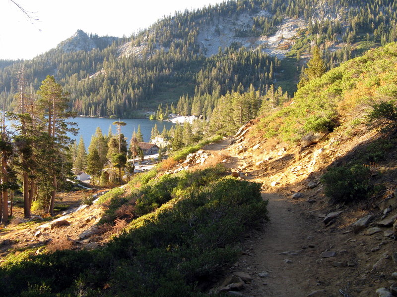 On the trek to Upper Echo Lake.