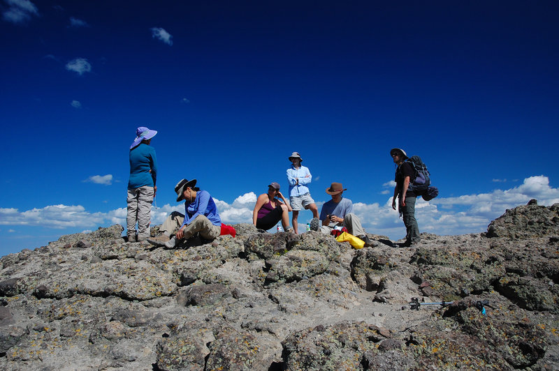 Taking a breather at the summit.