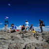 Taking a breather at the summit.