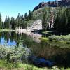 A view of the still waters of Ellis Lake.