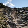 Rocky foot-work on the Ellis Peak Trail.